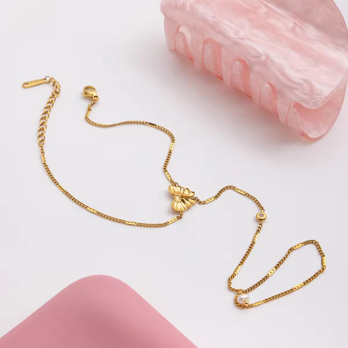 Bow Handchain Bracelet
