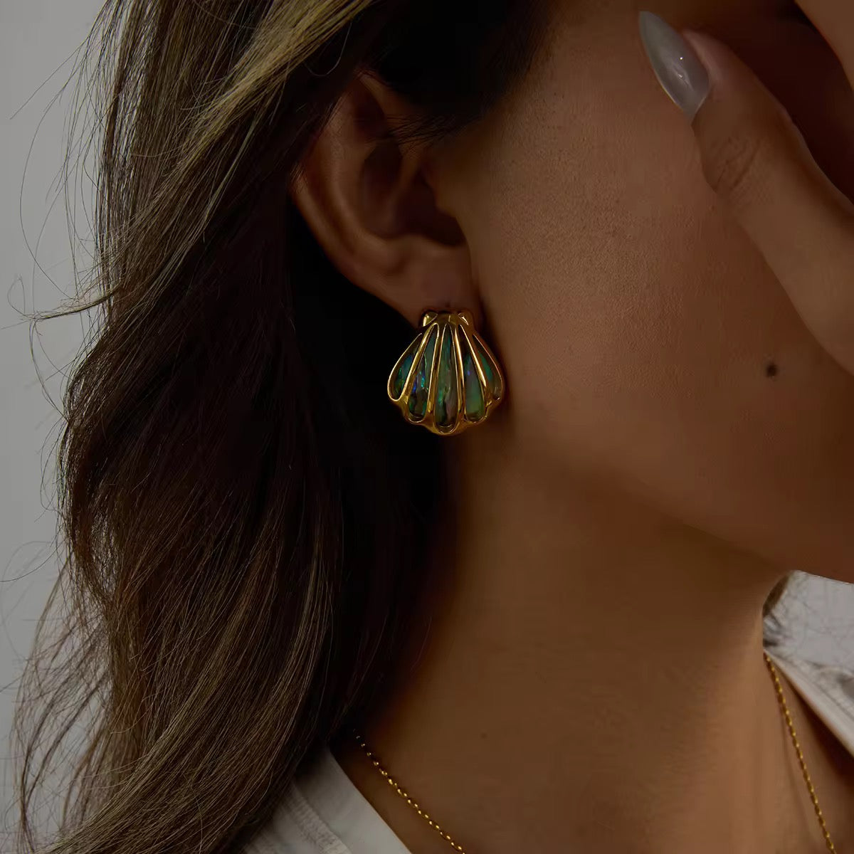Mermaid Shell Studs