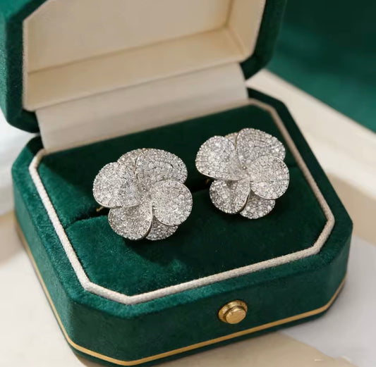 Silver Florette Studs