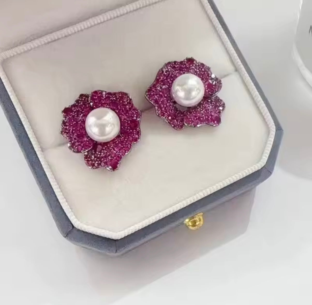 Fuschia Blossom Luxe Studs