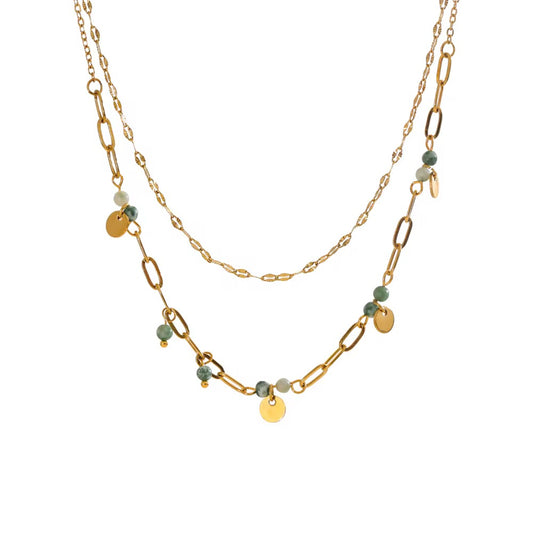 Minty Double Layer Necklace