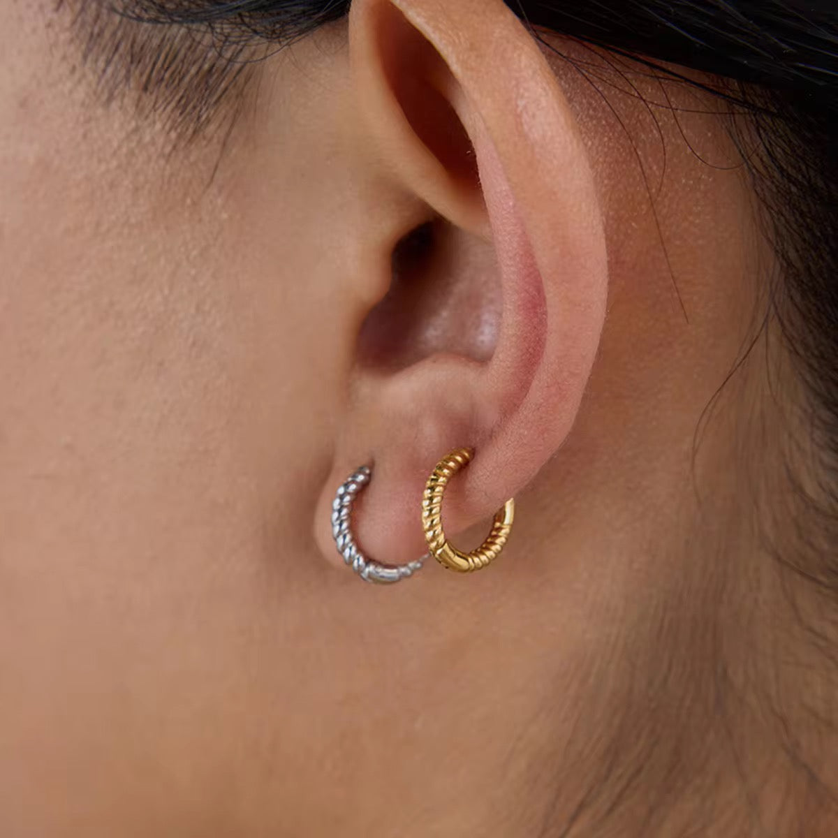 Mini Twisted Hoops