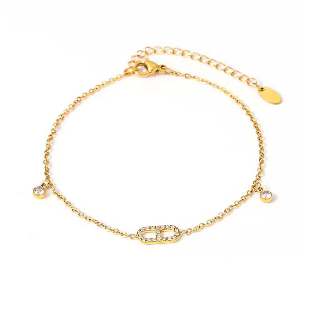 CD Zirconia Anklet