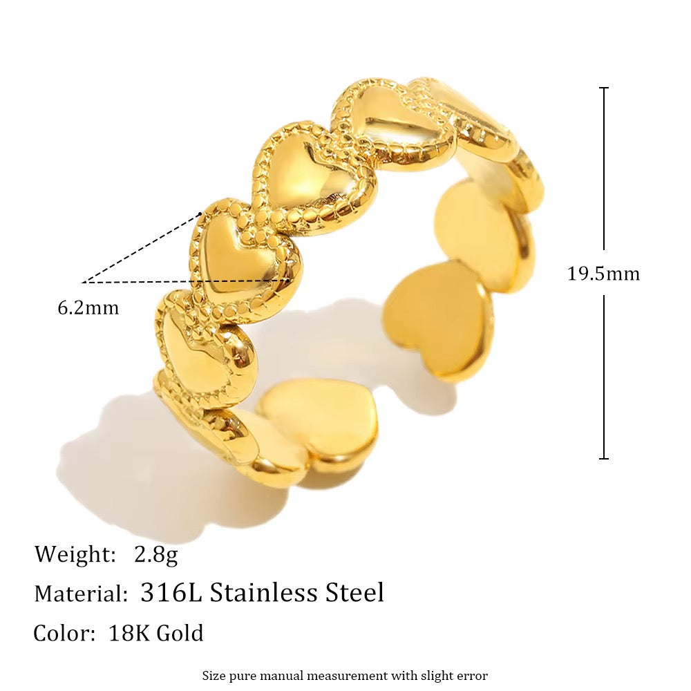 Heart Dotted Ring