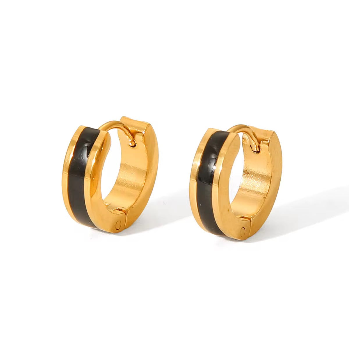 Black Mini Hoops