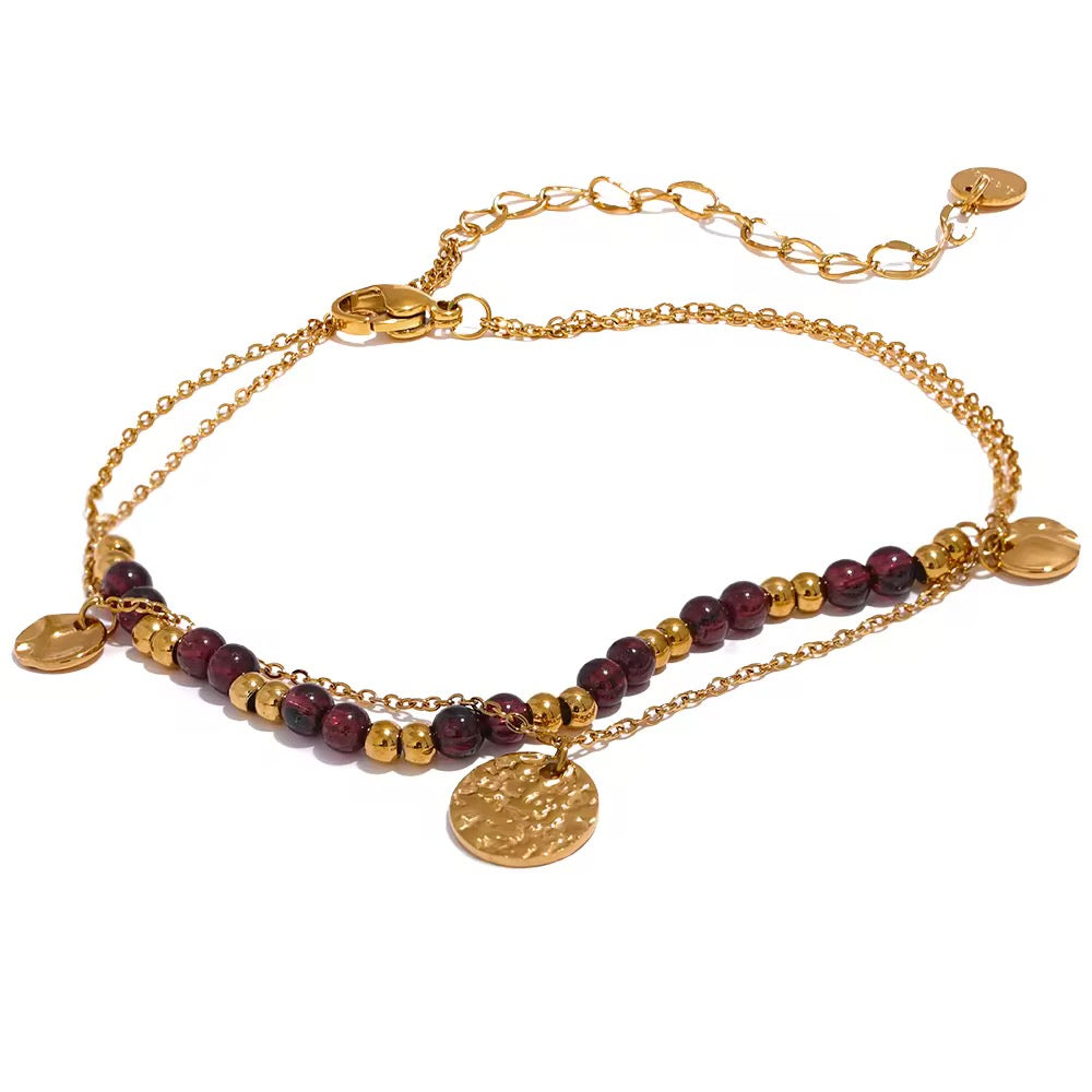 Garnet Stone Bracelet