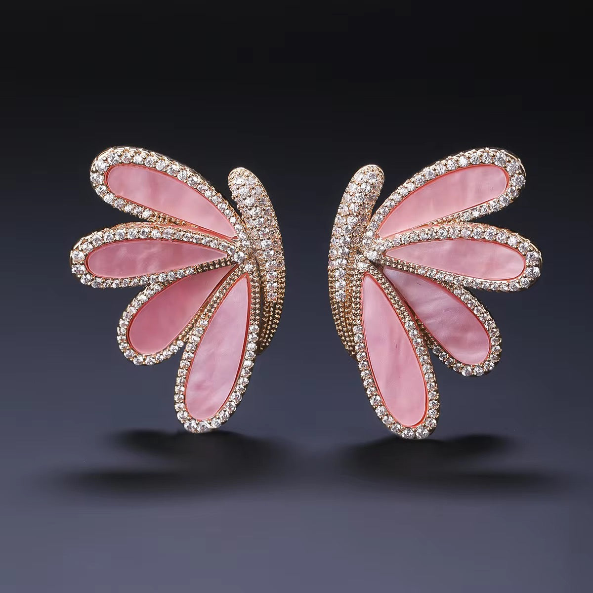 Pink Butterfly Luxe Earrings