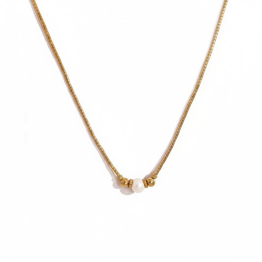 Pearl Cutwork Necklace