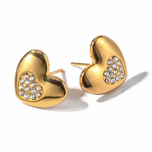 Sabeen Heart Studs