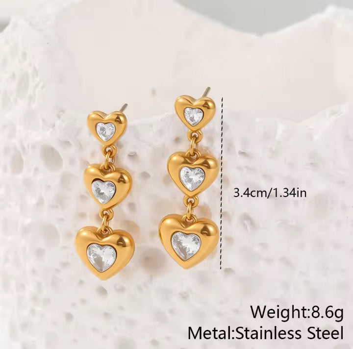 Mini Hearts Jelo Earrings
