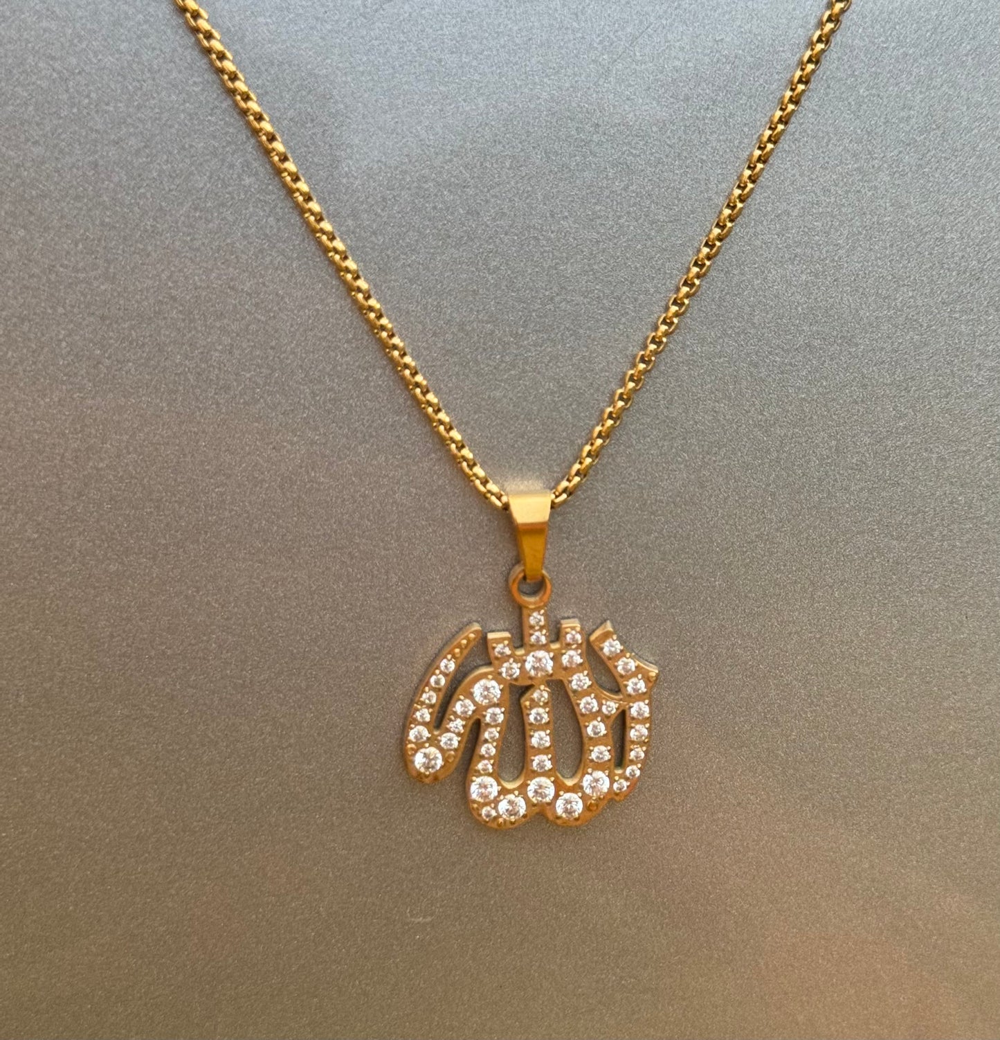 Micro Paved Allah Necklace