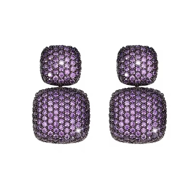 Purple Studded Earrings
