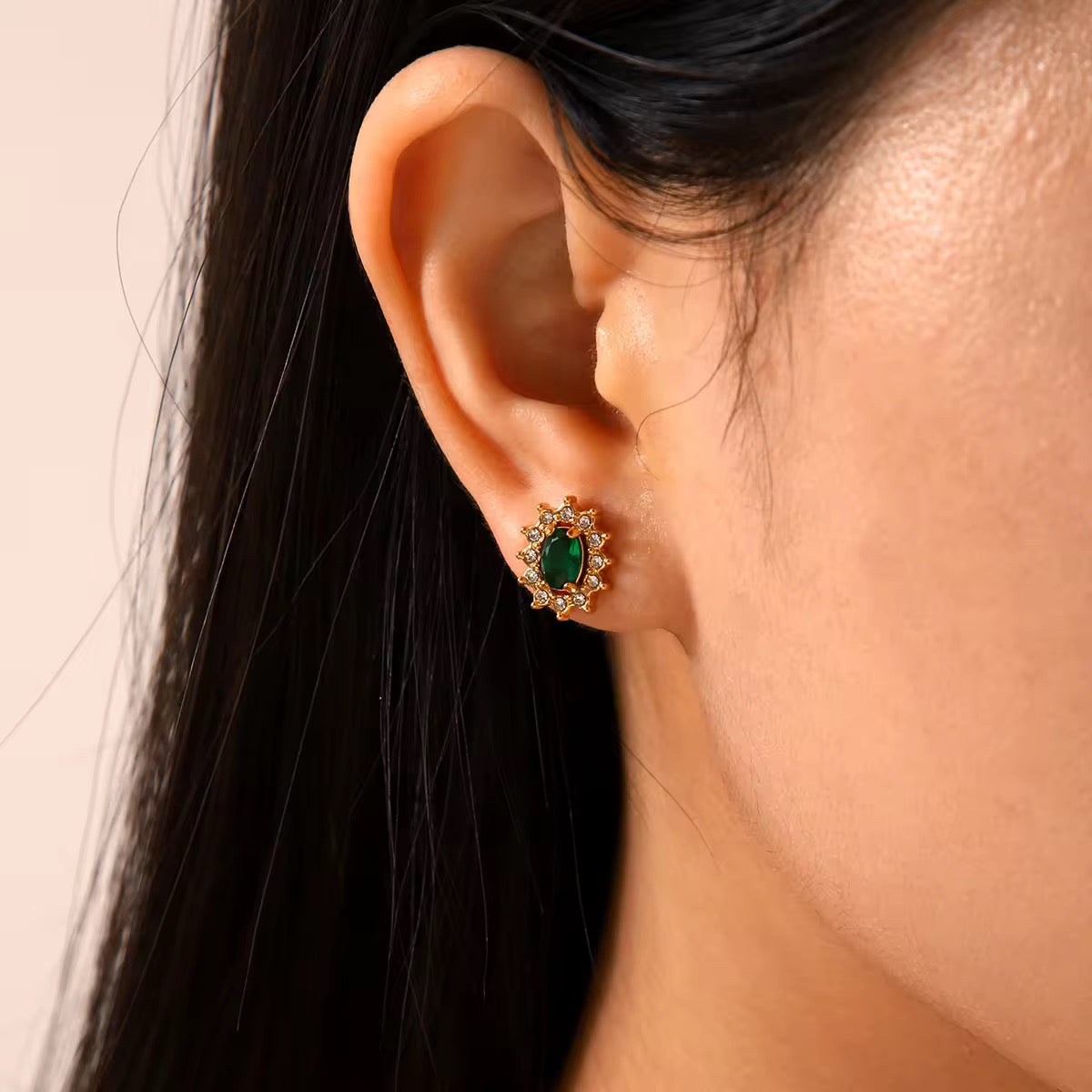 Gold Diana Studs