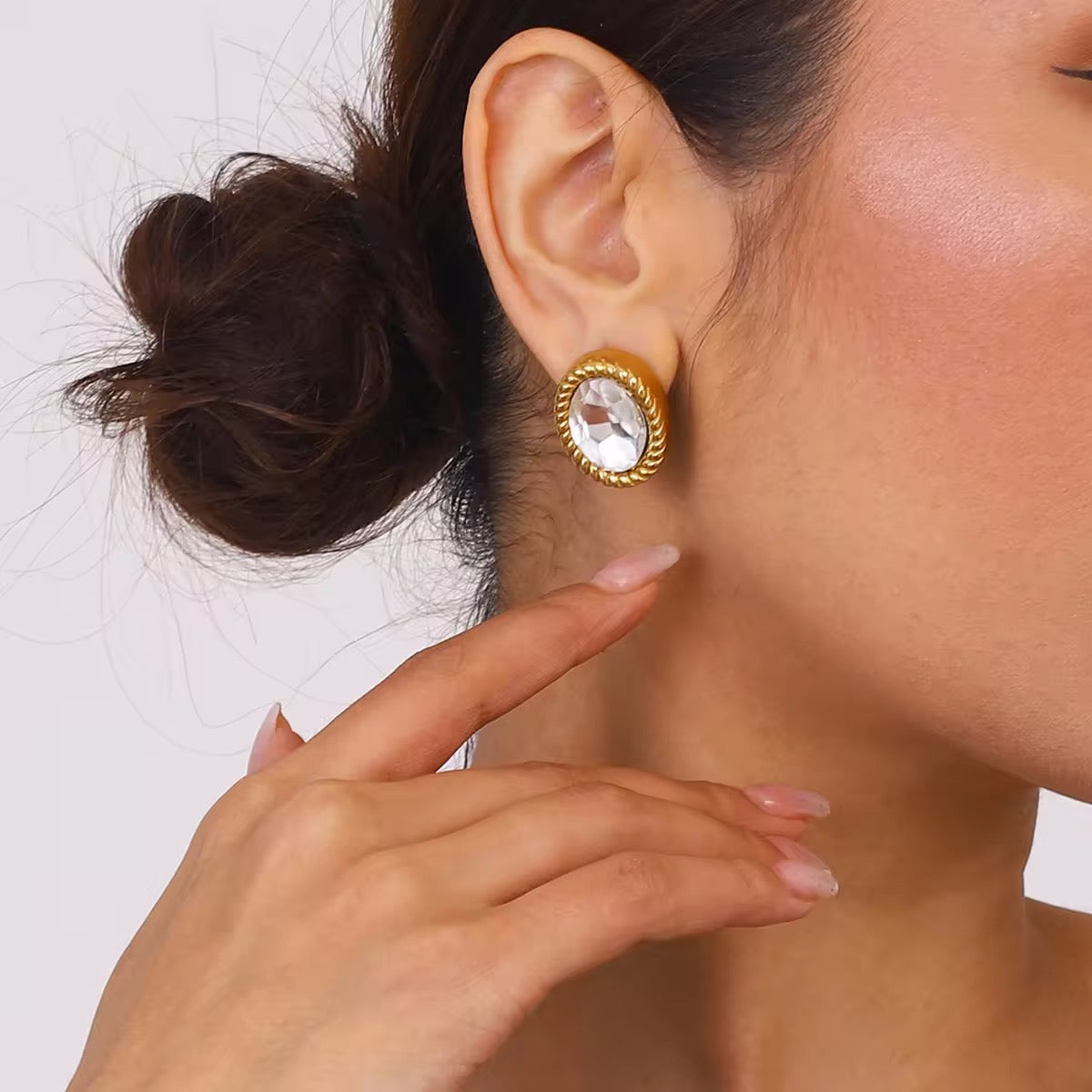 Pernia Oval Studs