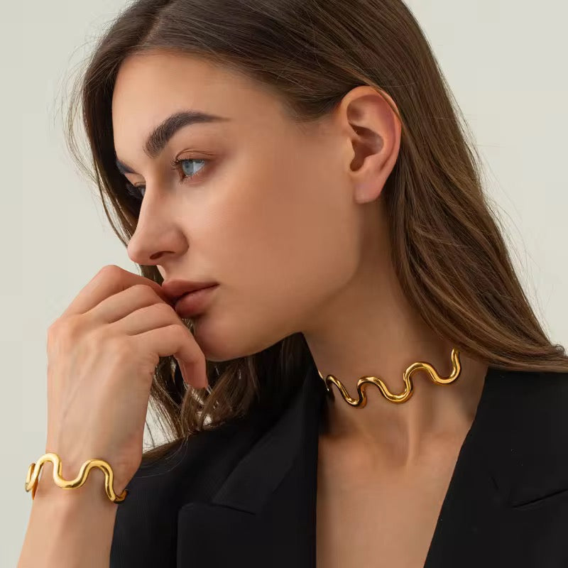 Zigzag Necklace Choker