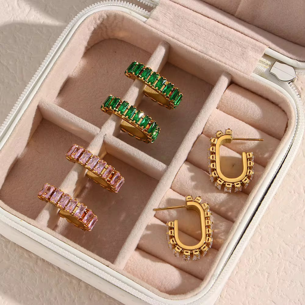Emerald Tennis Hoops