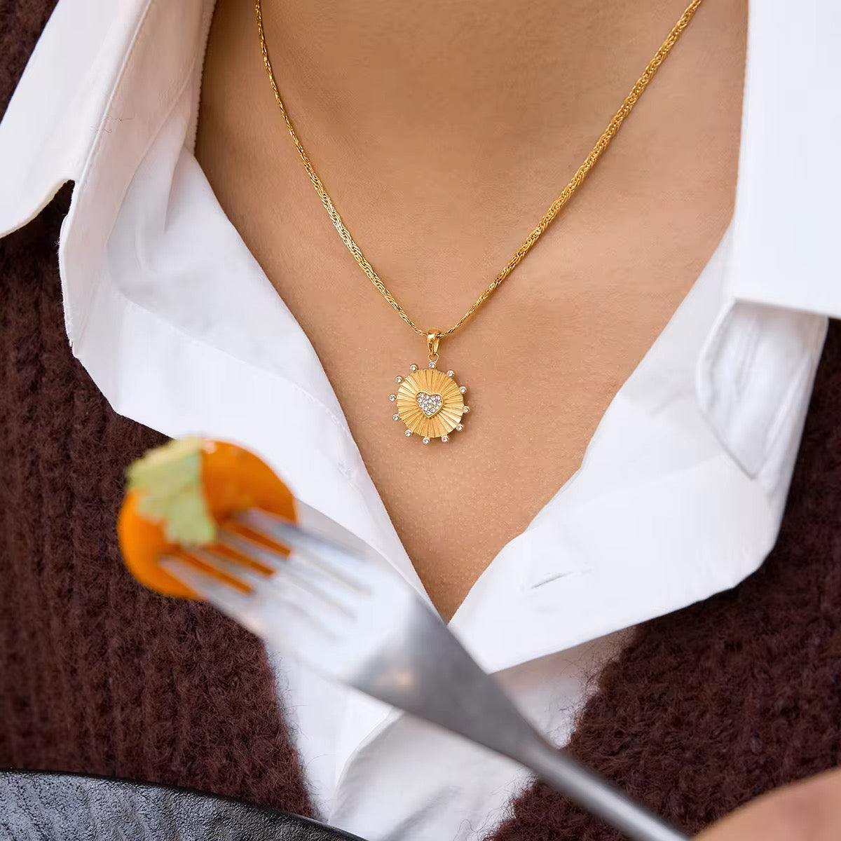 Heart Pudding Necklace