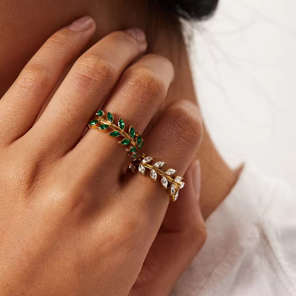 Zirconia Branchy Ring