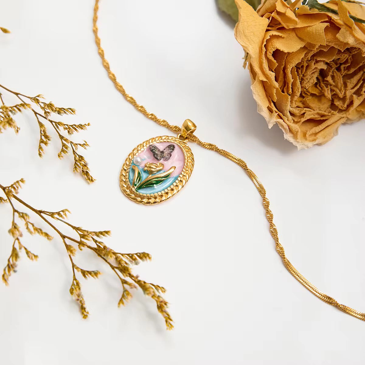 Vintage Butterfly Necklace