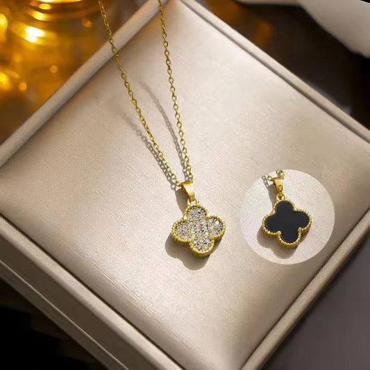 Studded Clover Necklace