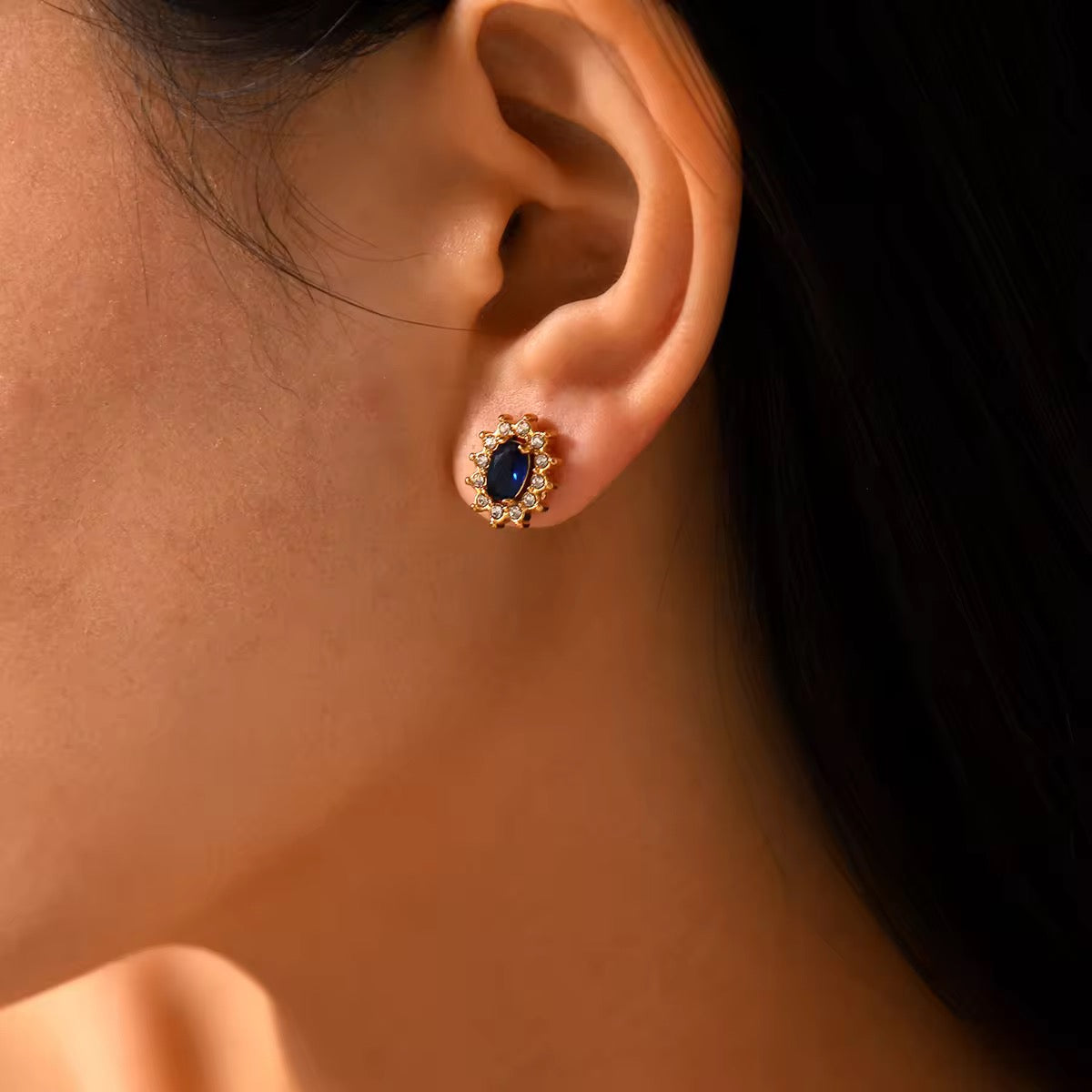 Gold Diana Studs