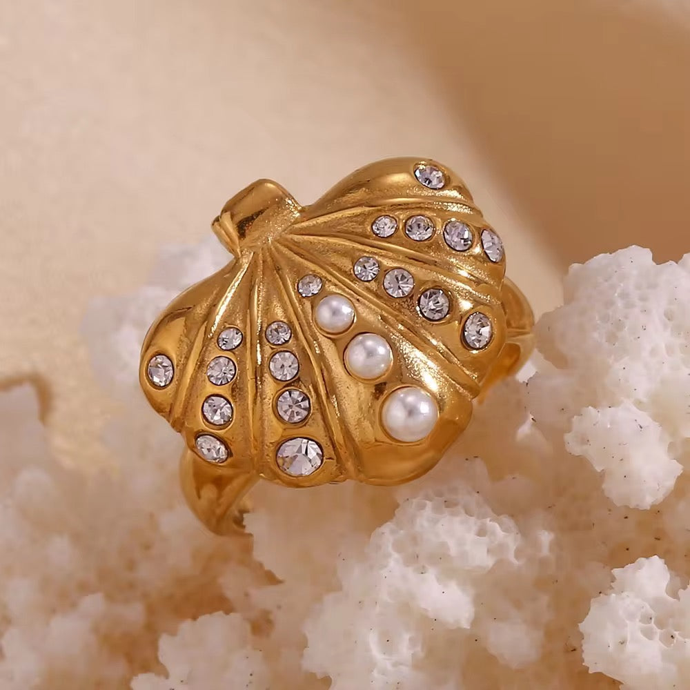 Magnetic Pearl Shell Ring