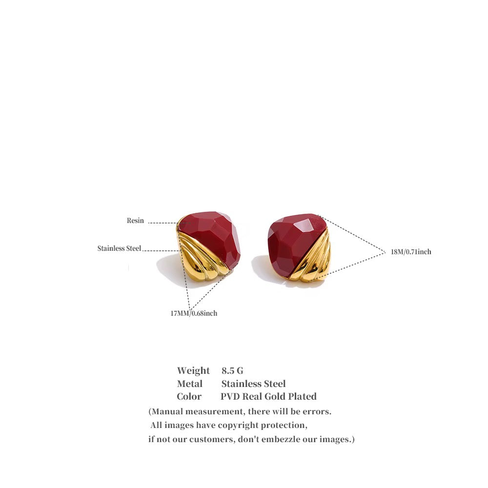 Wine Rouge Studs
