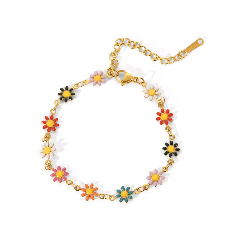 Rainbow Daisies Bracelet