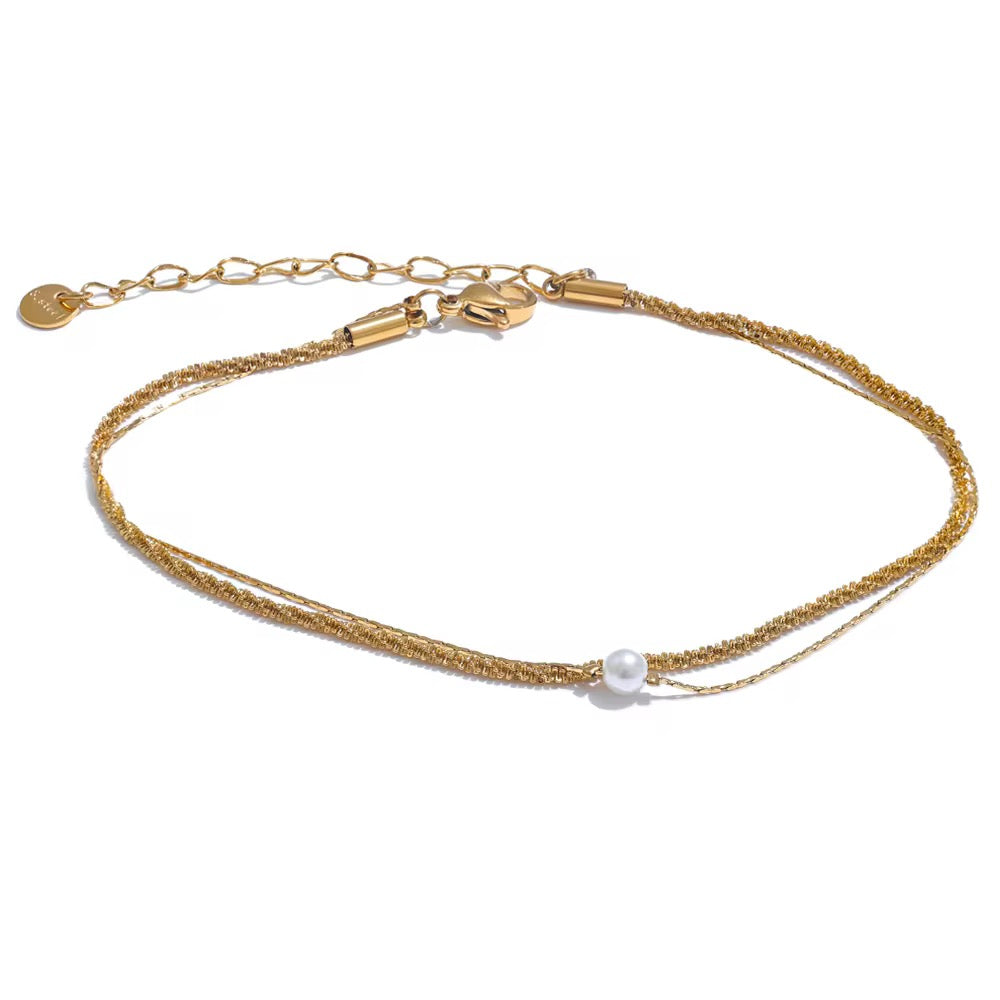 Pearl Glittery Anklet