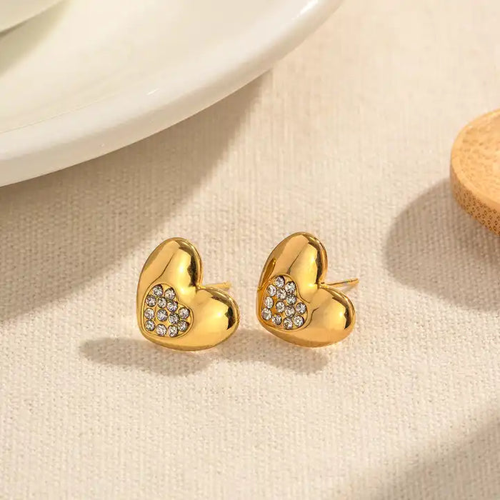 Sabeen Heart Studs