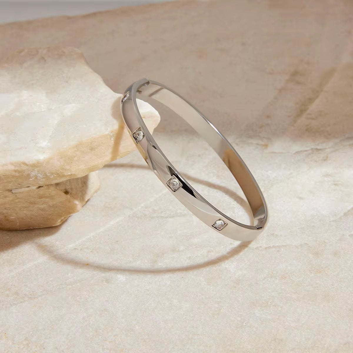 Silver Square Bangle