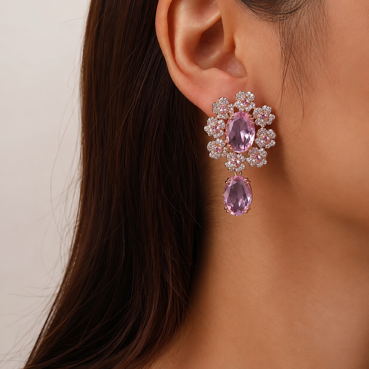Rose Cascade Luxe Studs