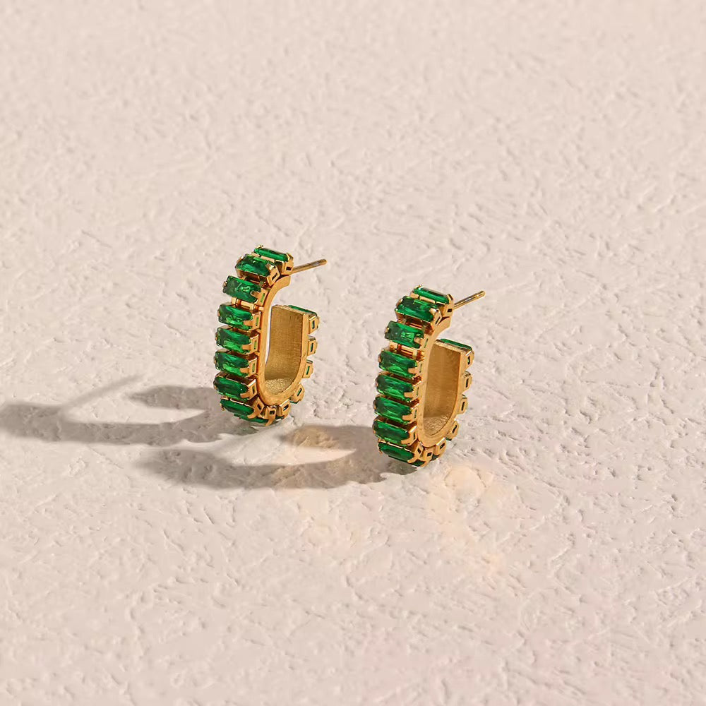 Emerald Tennis Hoops