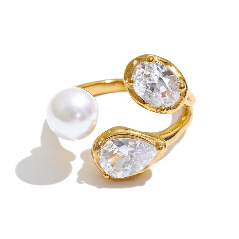 Texture Pearl Ring