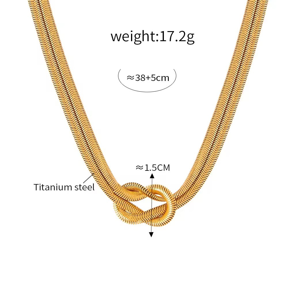 Thick Snake Knot Necklace