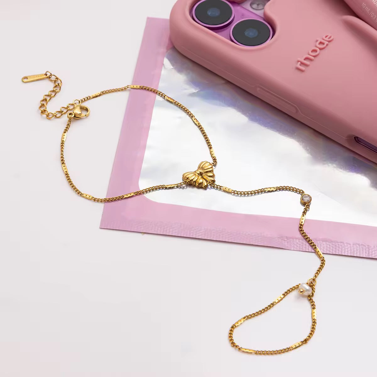 Bow Handchain Bracelet