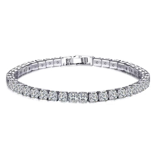 Silver Square Tennis Bracelet