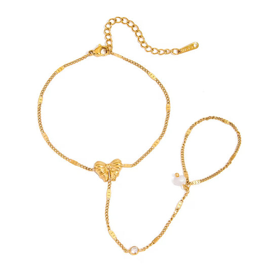 Bow Handchain Bracelet