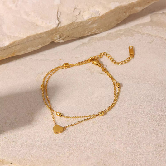 Love Double Layer Anklet