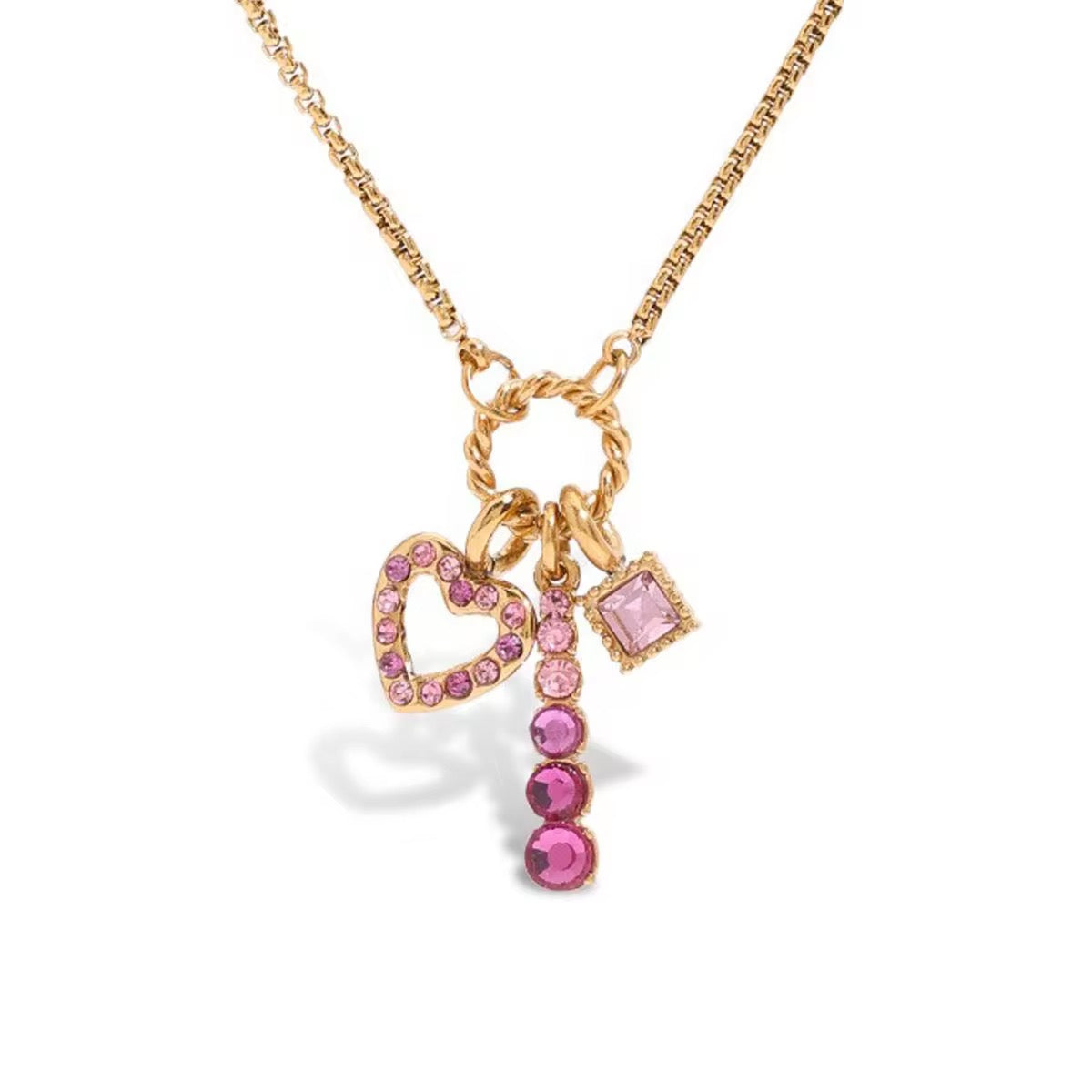 Pink Tricharm Necklace