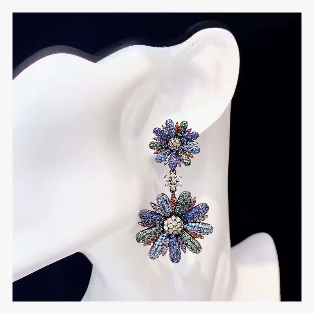 Multicolor Luxury Magnolia  Earrings