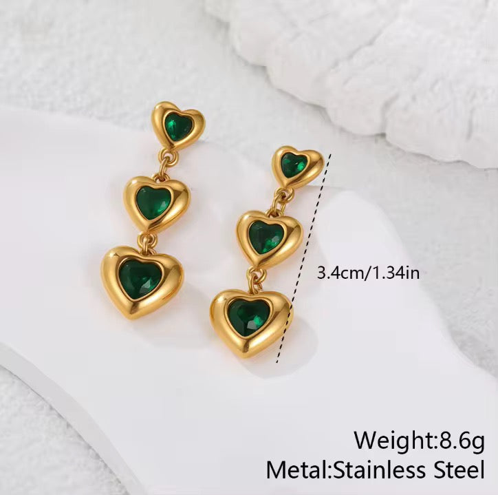 Mini Hearts Jelo Earrings