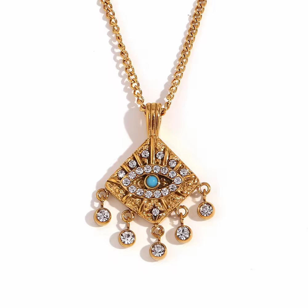 Evil eye Tassel Necklace