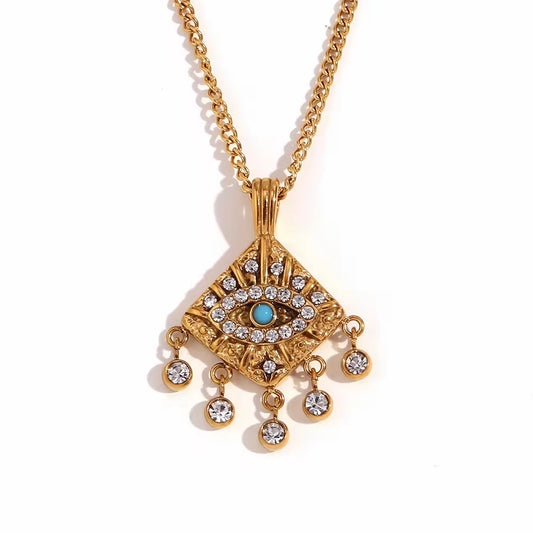 Evil eye Tassel Necklace
