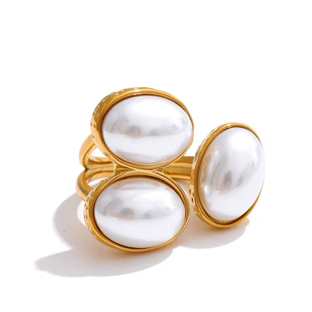 Chunky Tristone Ring