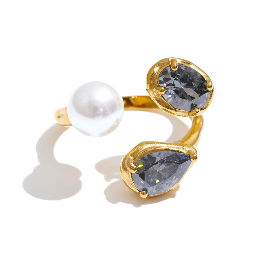 Texture Pearl Ring