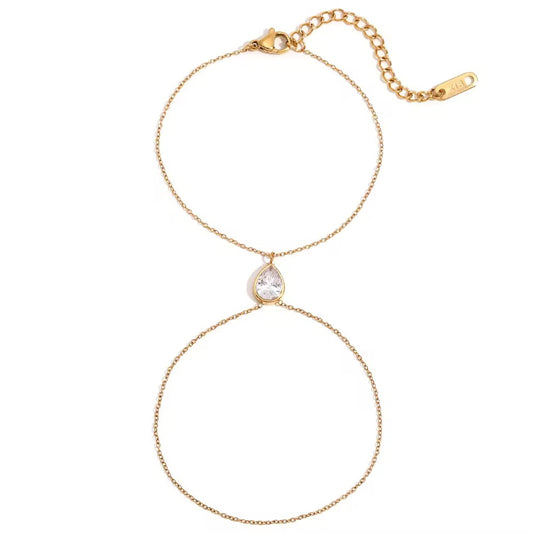 Teardrop Handchain Bracelet