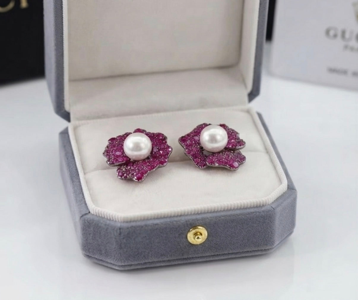 Fuschia Blossom Luxe Studs