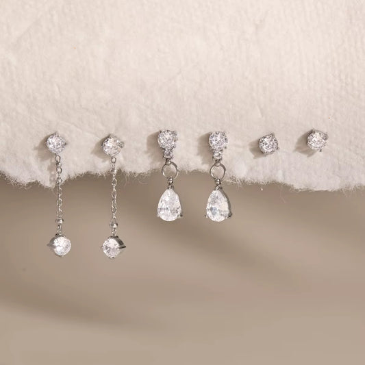 A17 Silver Tear Hoops (Pack of 3)