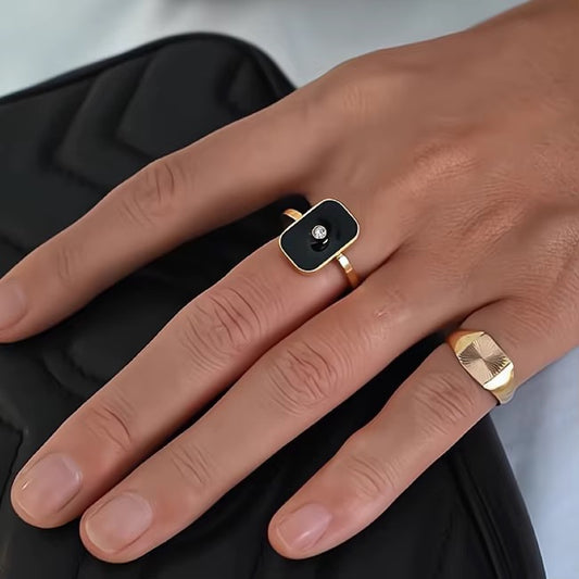 Black Zircon Ring